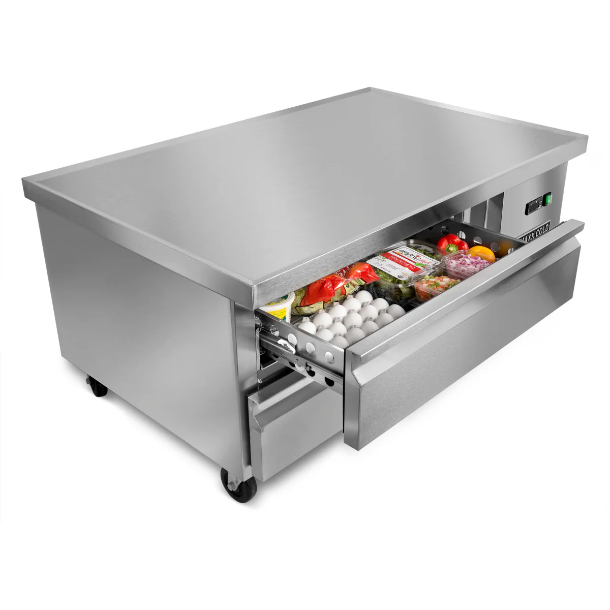 Maxx Cold X-Series Two-Drawer Refrigerated Chef Base - Image 3