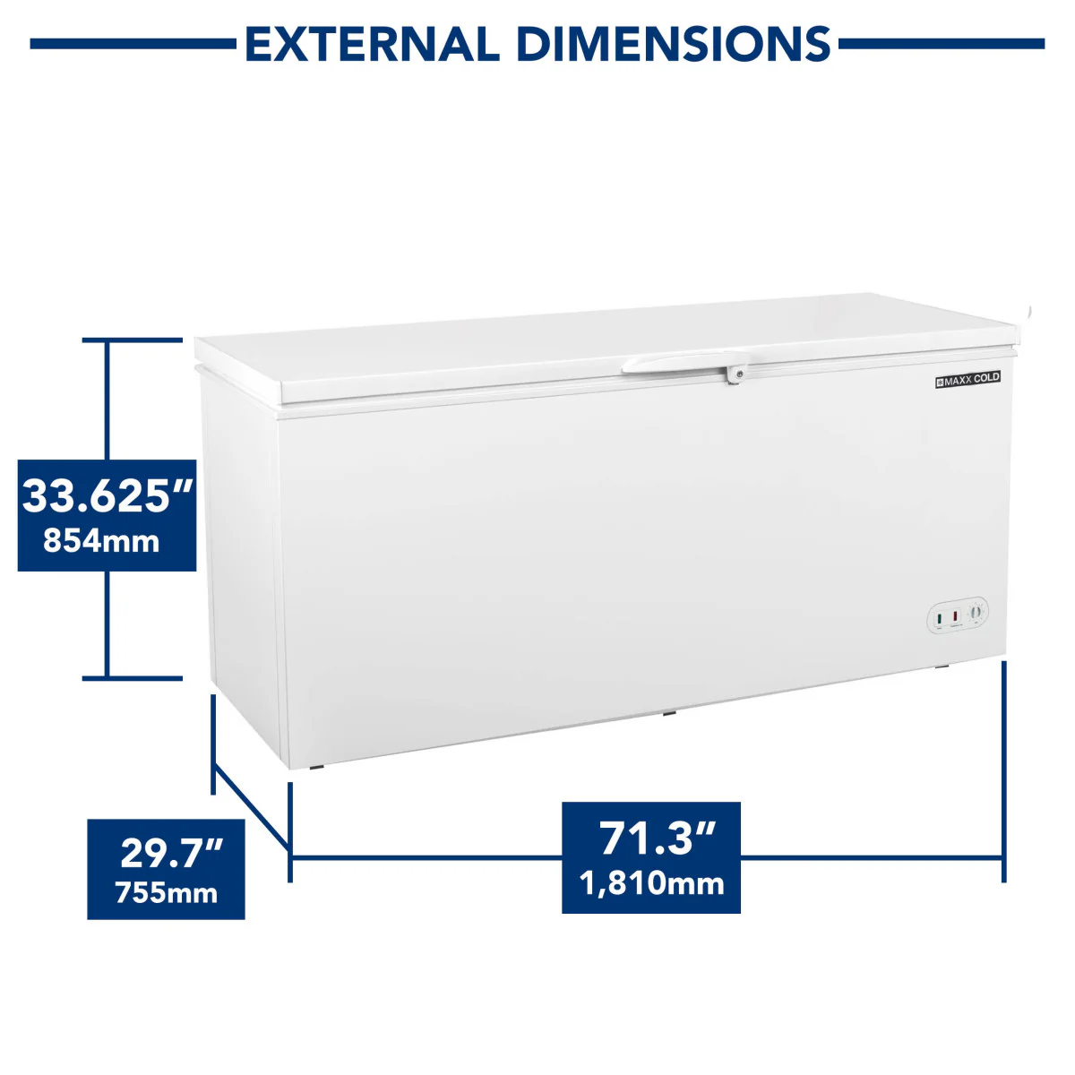 Maxx Cold Select Series Chest Freezer with Solid Top - Image 3