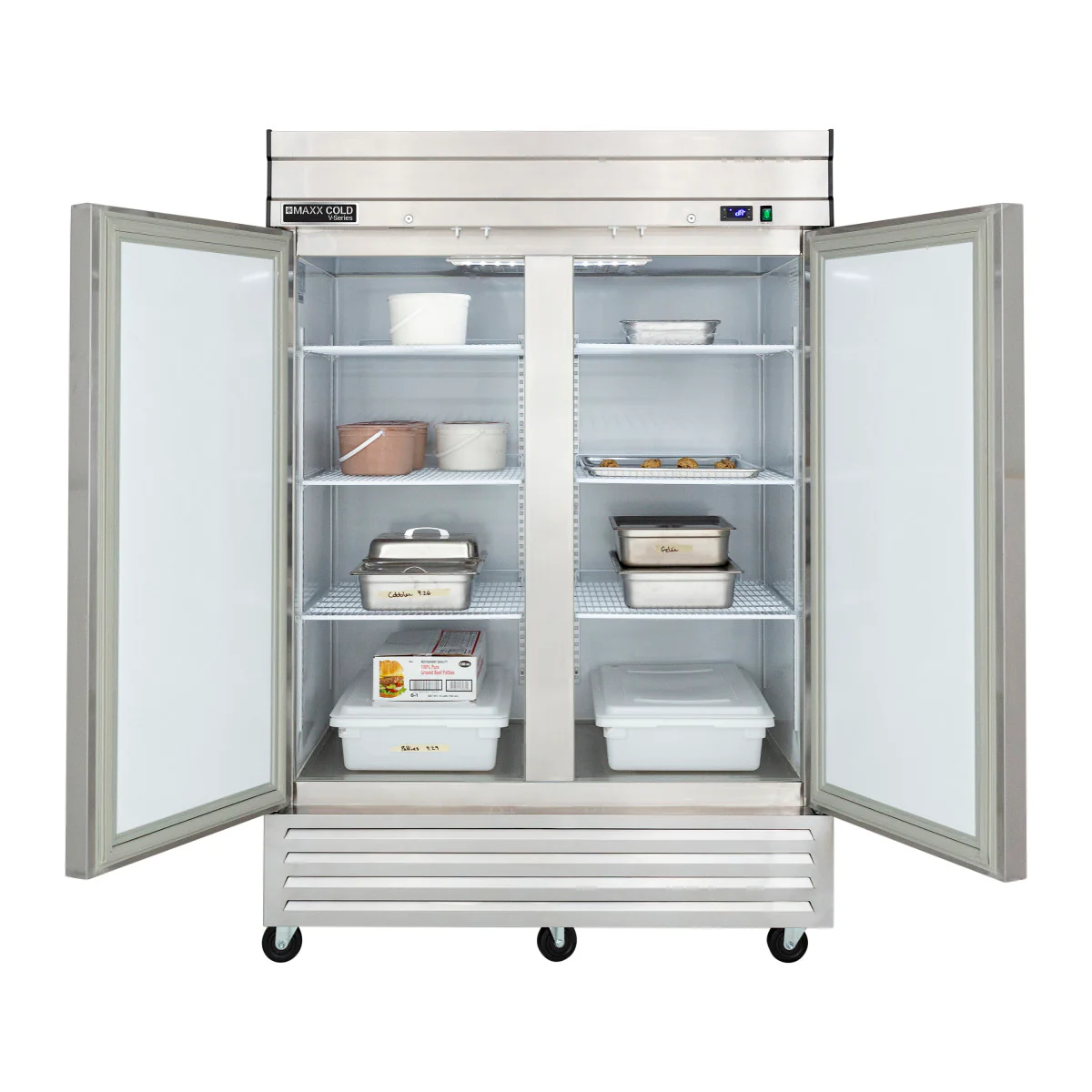 Maxx Cold V-Series 2 Door Reach-In Freezer, Bottom Mount - Image 2