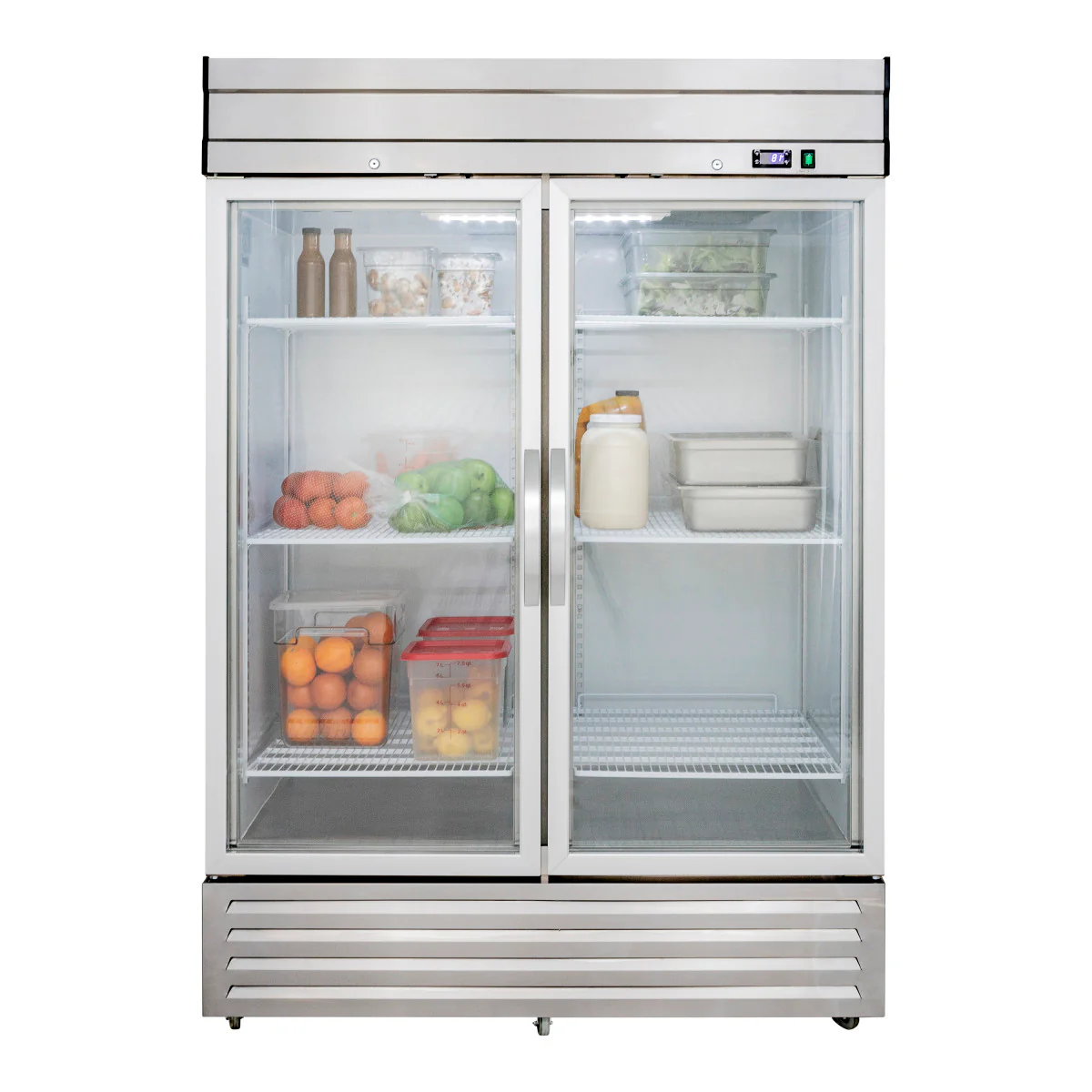 Maxx Cold V-Series 2 Glass Door Reach-In Refrigerator, Bottom Mount - Image 2