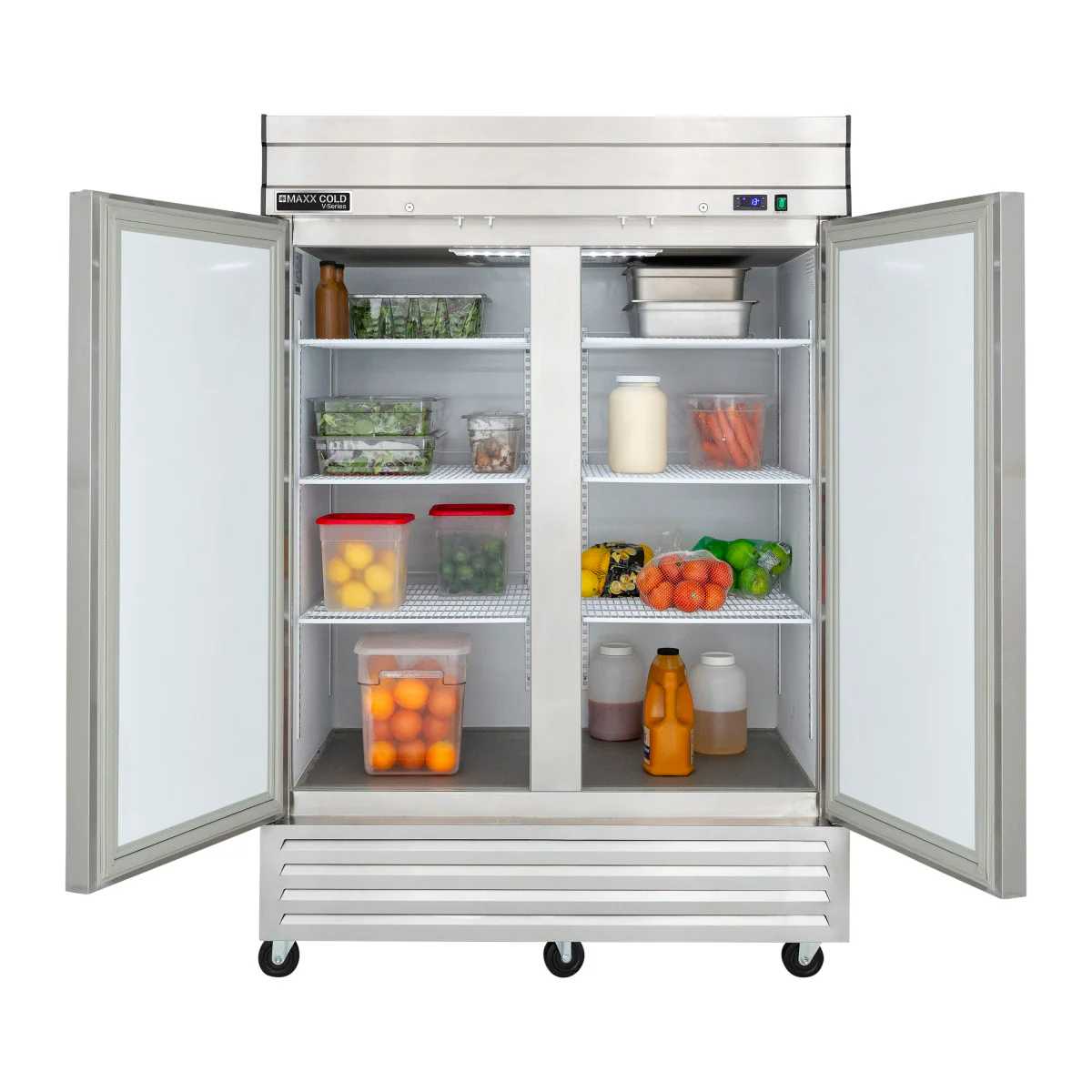 Maxx Cold V-Series 2 Solid Door Reach-In Refrigerator, Bottom Mount - Image 3