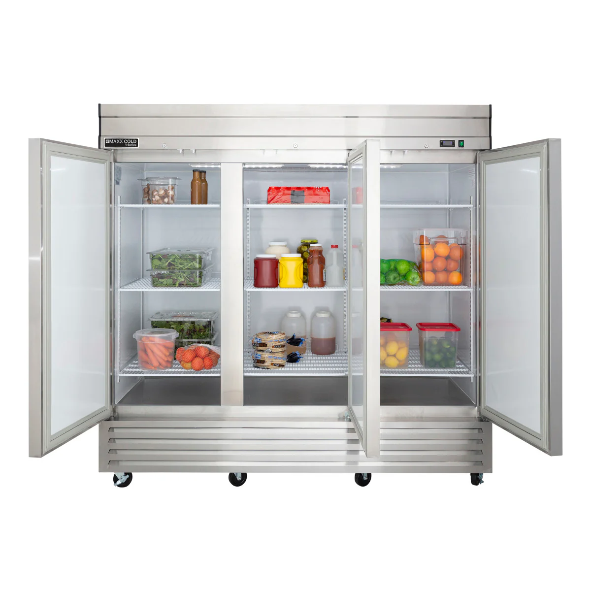 Maxx Cold V-Series 3 Solid Door Reach-In Refrigerator, Bottom Mount - Image 3