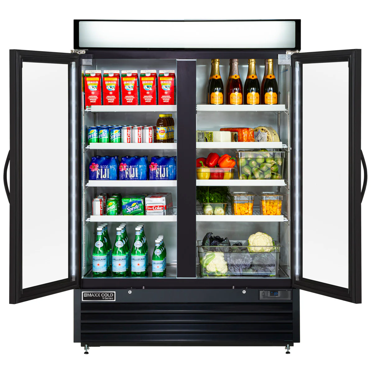 Maxx Cold V-Series Double Glass Door Merchandiser Refrigerator - Image 2