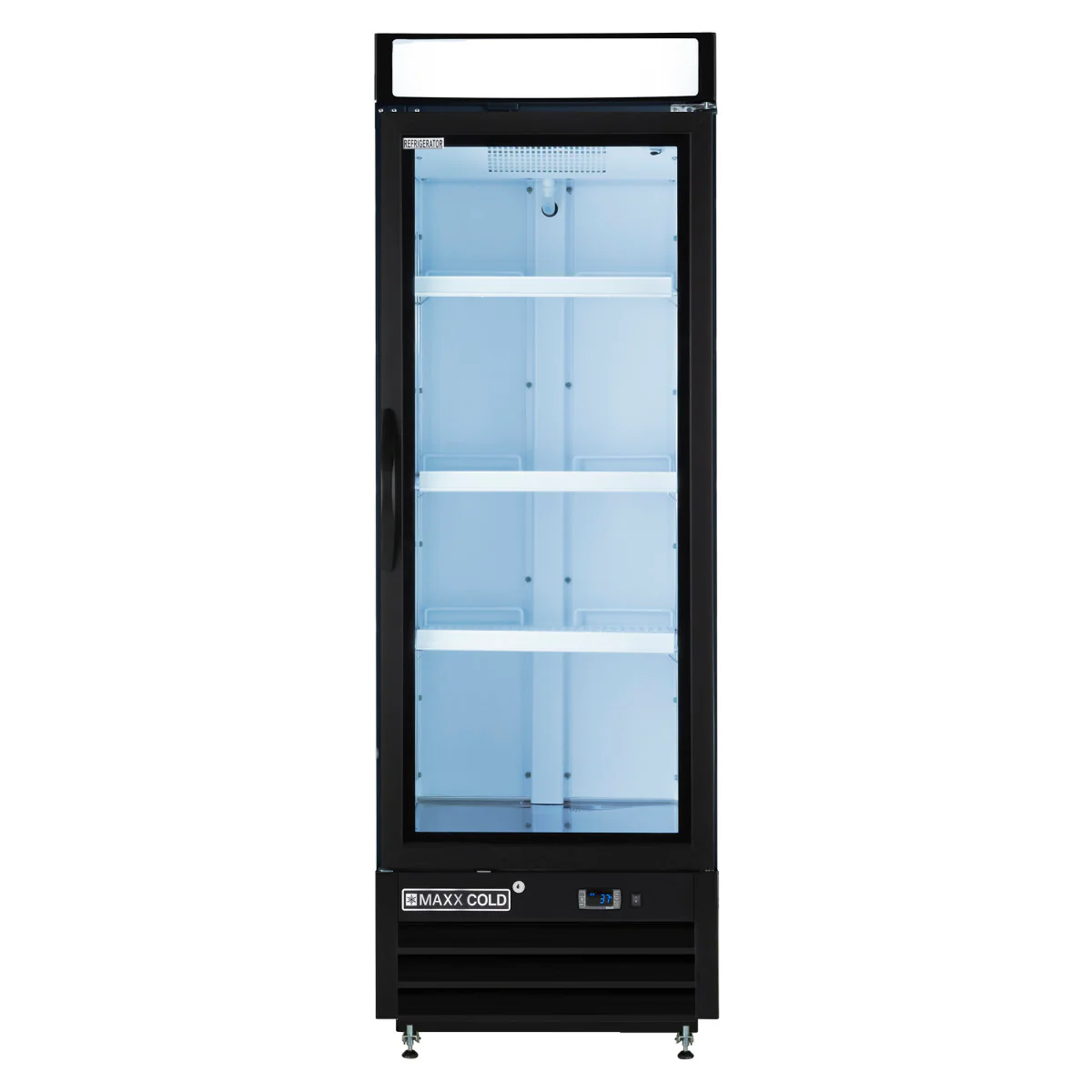 Maxx Cold V-Series Single Glass Door Merchandiser Refrigerator, in Black - Image 6