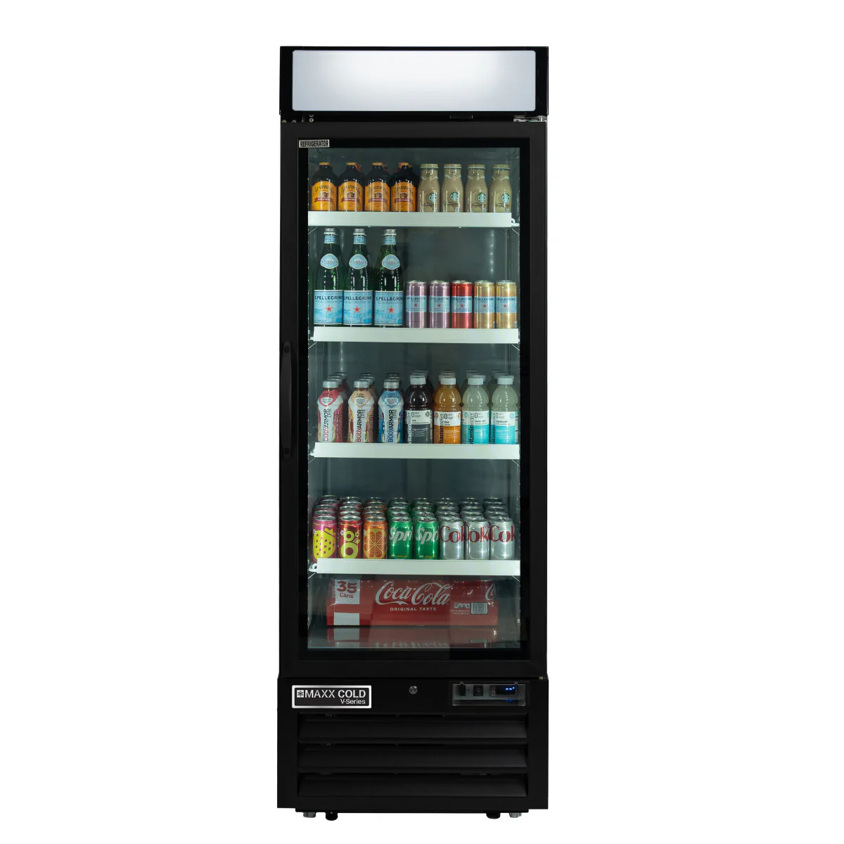 Maxx Cold V-Series Single Glass Door Merchandiser Refrigerator - Image 2
