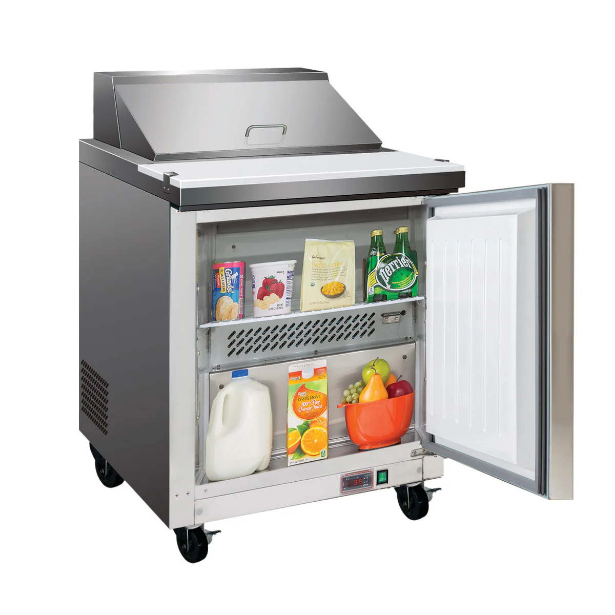 Maxx Cold X-Series One-Door Refrigerated Mega Top Prep Table - Image 4