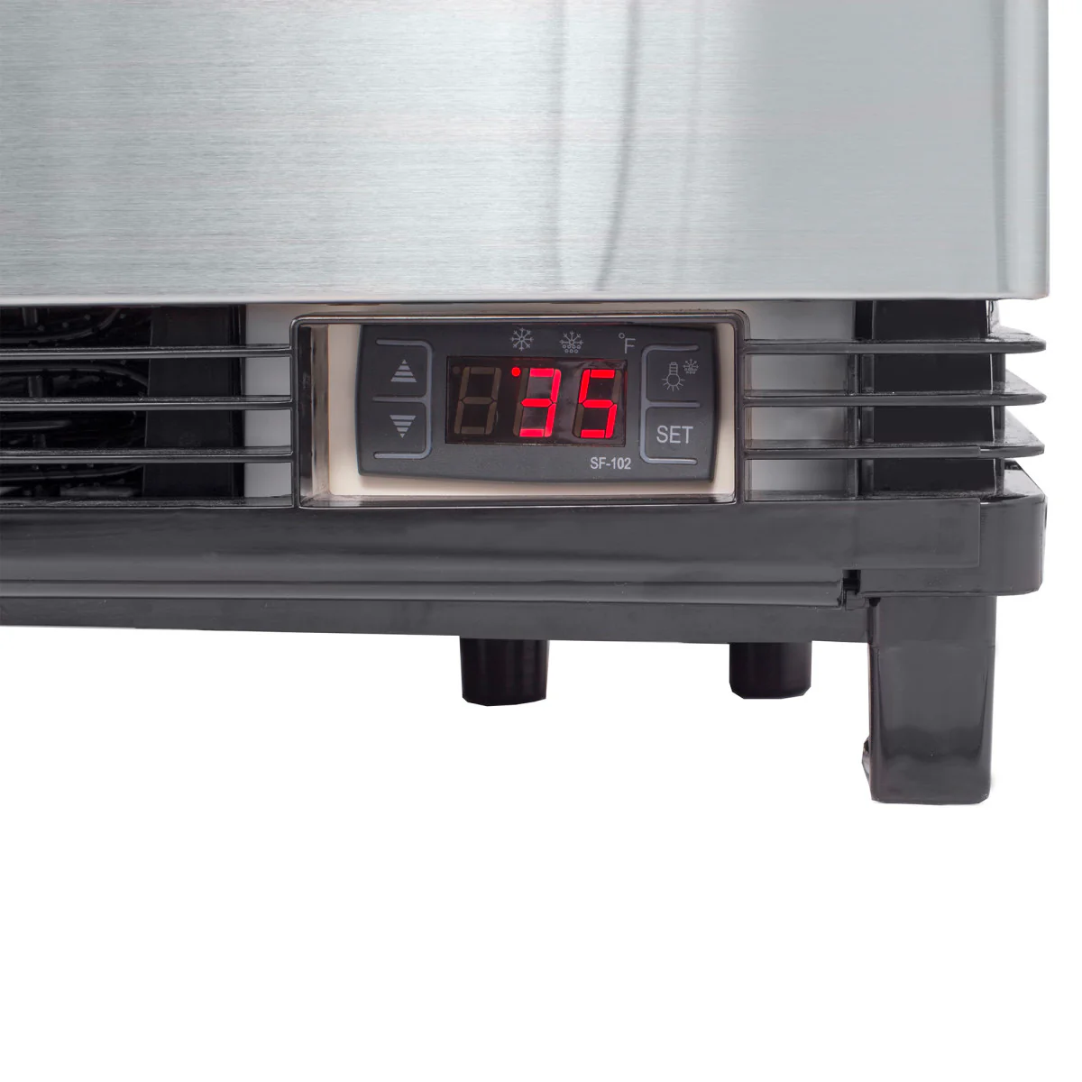Maxx Cold X-Series 4-Sided Glass Two-Door Pass-Thru Merchandiser Refrigerator - Image 5