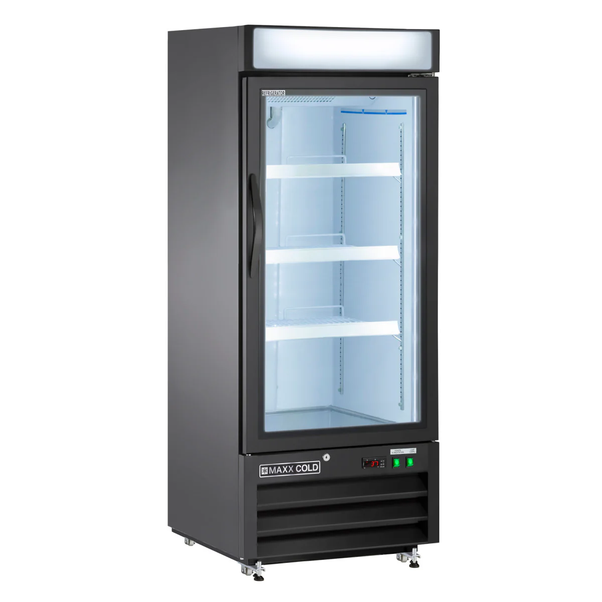 Maxx Cold Single Glass Door Merchandiser Refrigerator