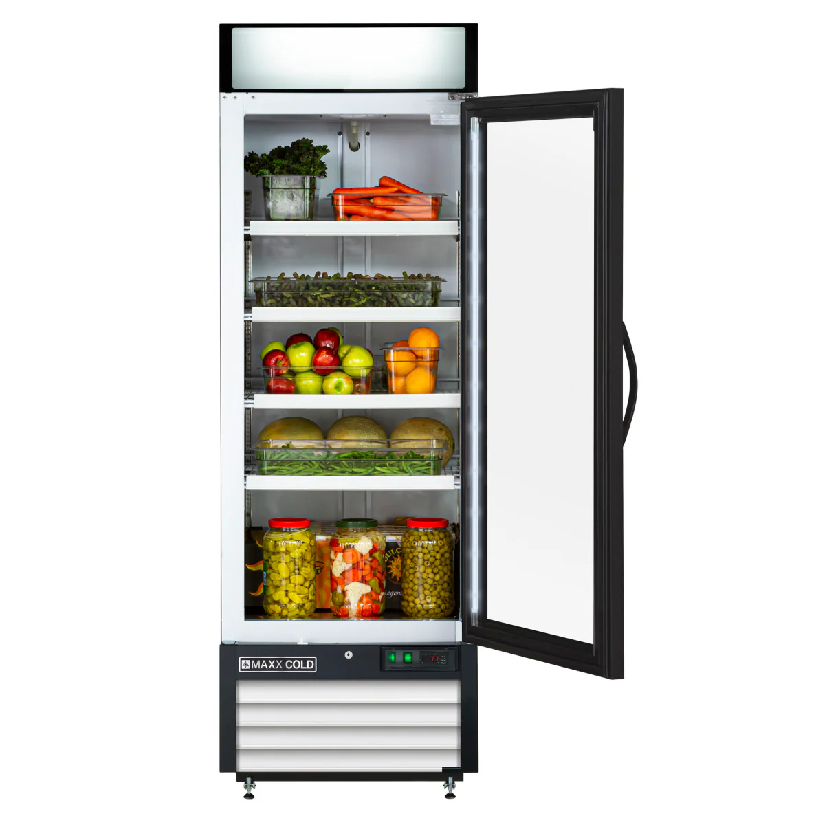 Maxx Cold Single Glass Door Merchandiser Cooler Refrigerator - Image 3