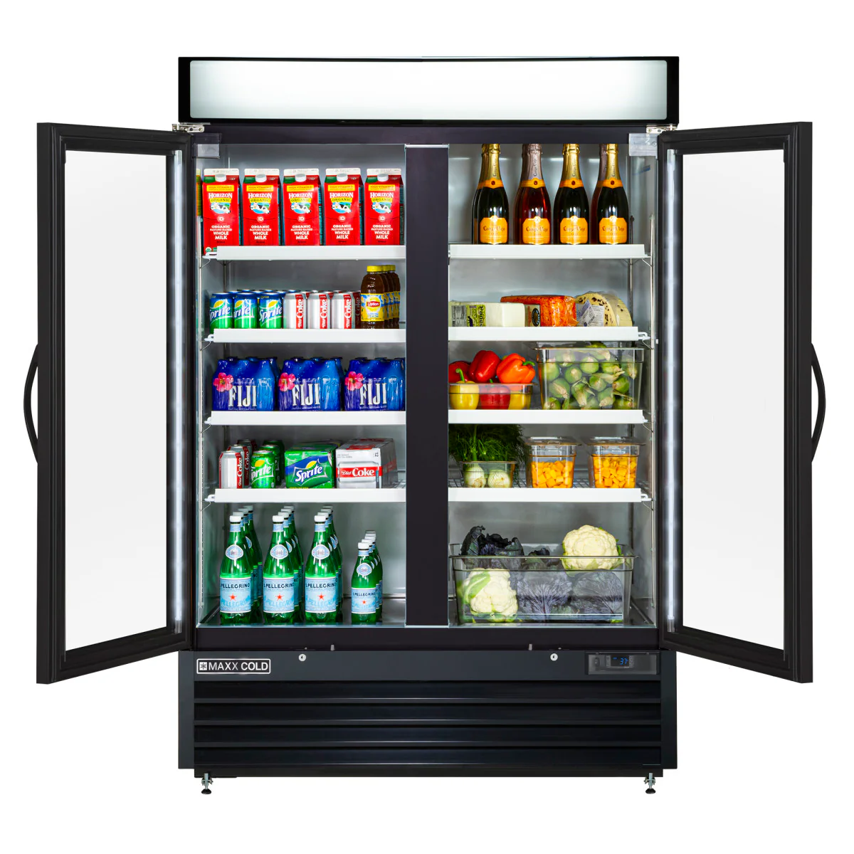 Maxx Cold 54" Double Door Merchandiser Refrigerator, Free Standing, 48 Cu. Ft. - Image 4