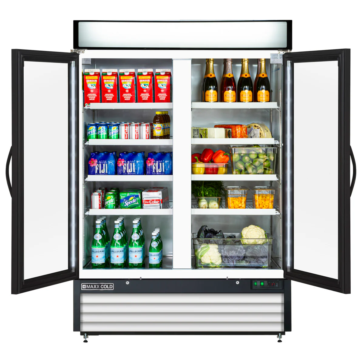 Maxx Cold 54" Double Glass Door Merchandiser Refrigerator, Free Standing, 48 Cu Ft - Image 4