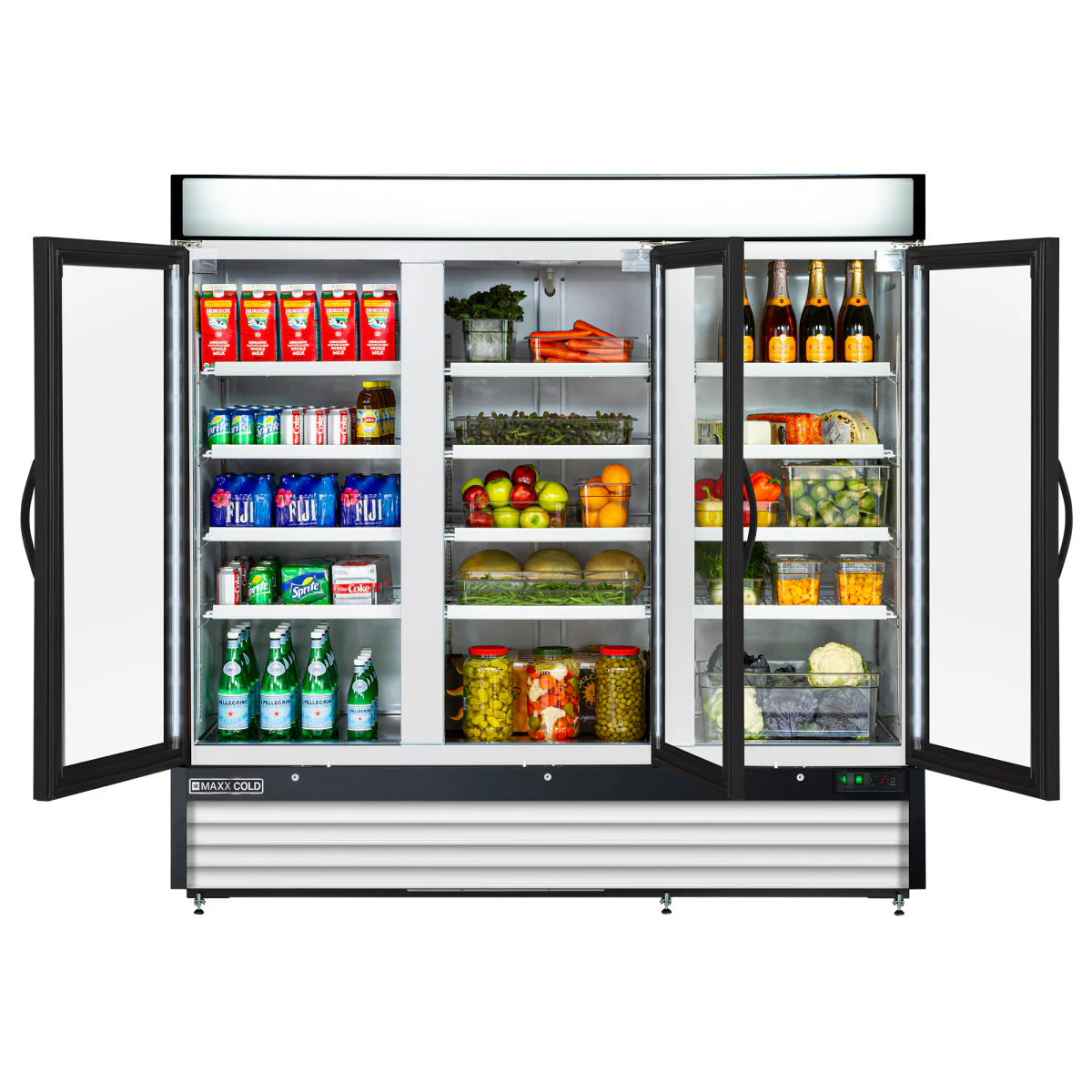 Maxx Cold Triple Swing Glass Door Merchandiser Refrigerator - Image 3