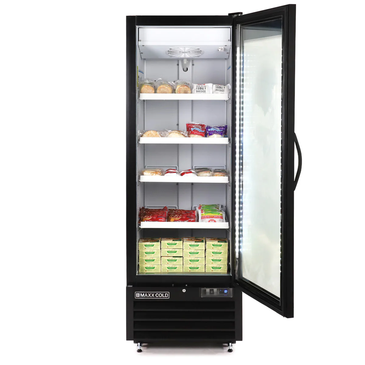 Maxx Cold 27” Glass Door Merchandiser Freezer, Large Storage Capacity, Single Door - Image 6