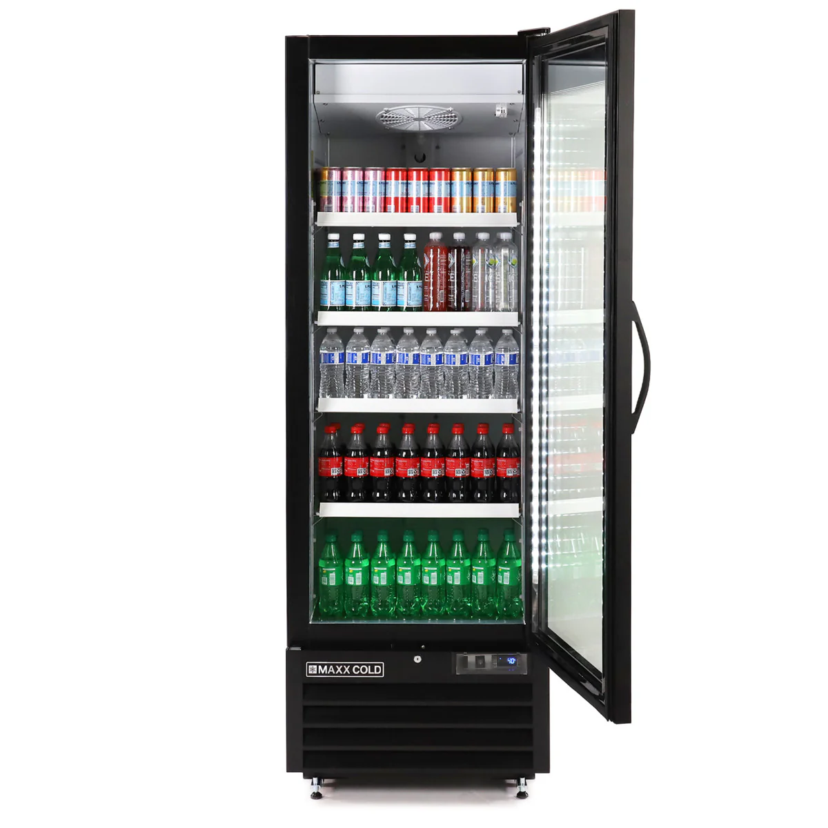 Maxx Cold 27" Glass Door Merchandiser Refrigerator, Large Storage Capacity, Single Door - Image 6