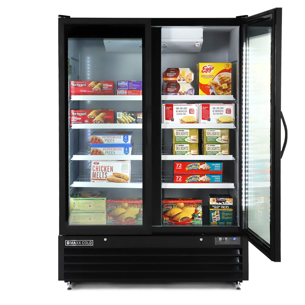 Maxx Cold 54” Glass Door Merchandiser Freezer, Large Storage Capacity, Double Door - Image 6