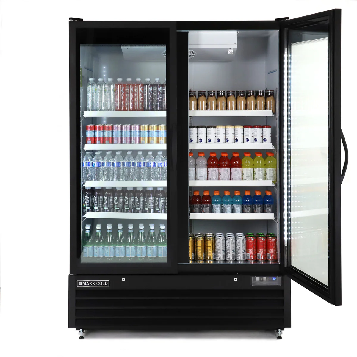 Maxx Cold 54" Glass Door Merchandiser Refrigerator, Large Storage Capacity, Double Door - Image 6