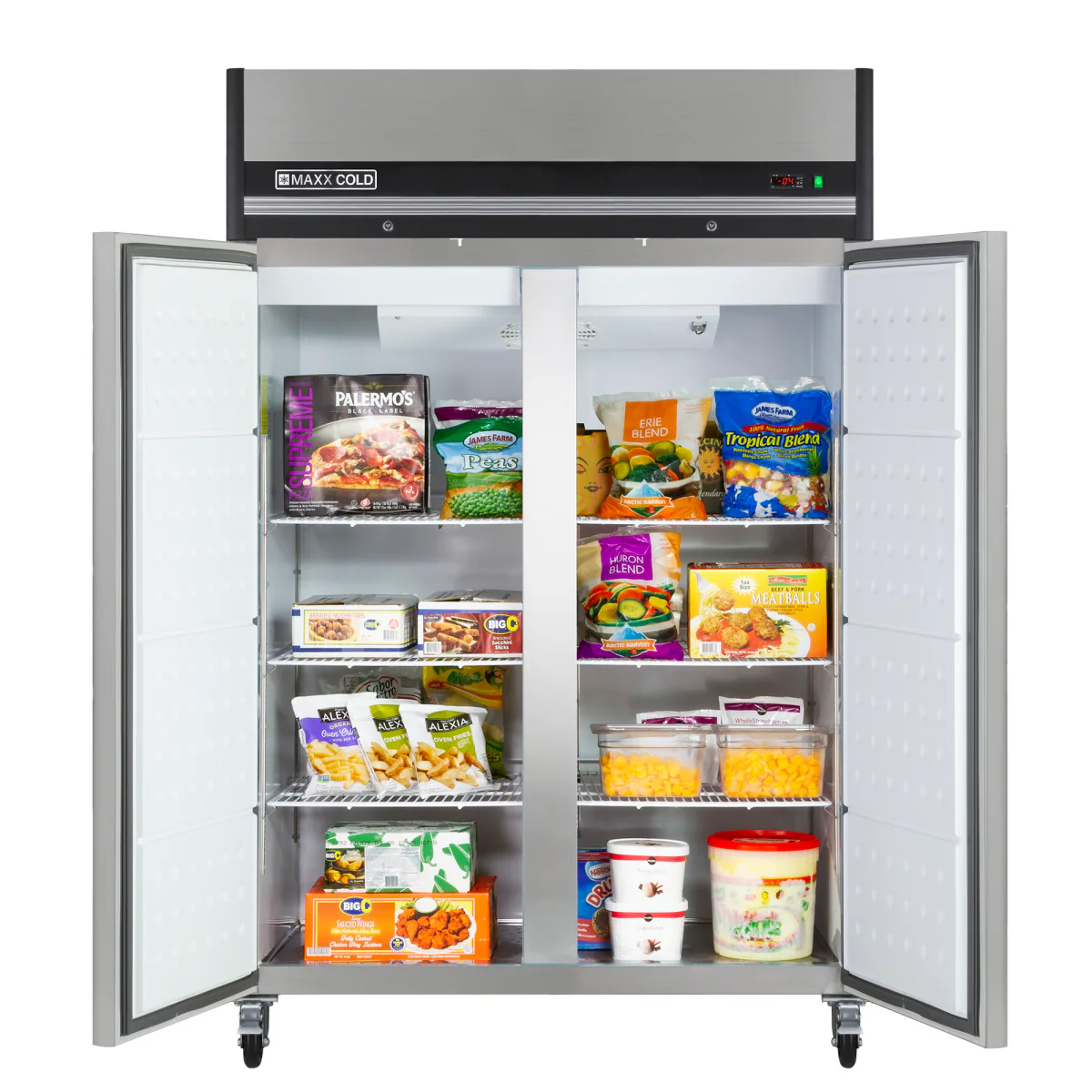 Maxx Cold X-Series Double Door Reach-In Freezer, Top Mount - Image 3