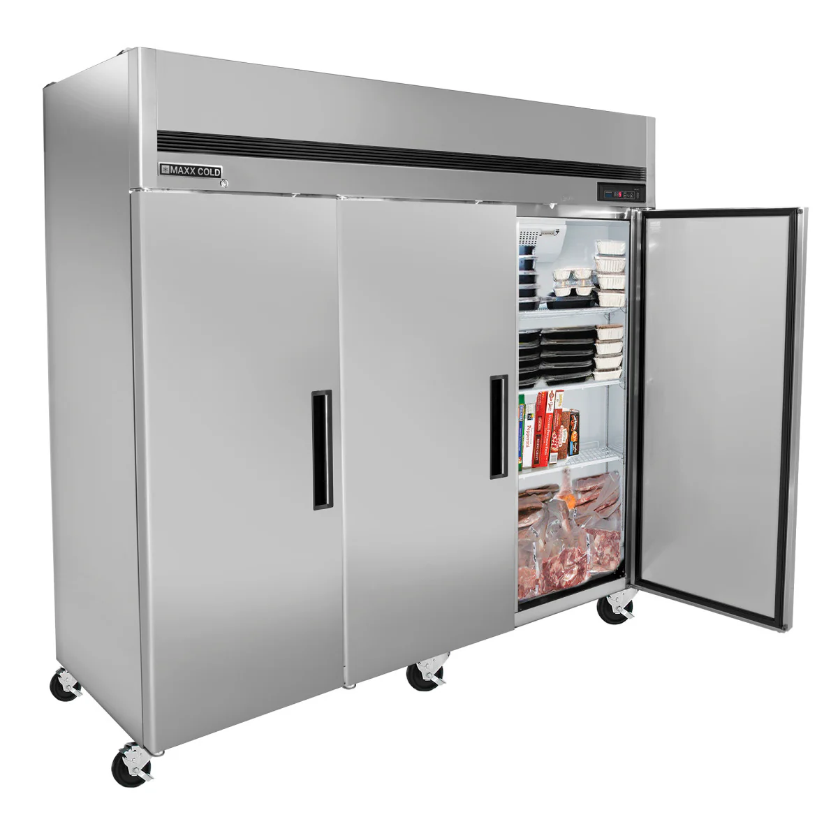 Maxx Cold Triple Door Top Mount Reach-In Freezer - Image 4