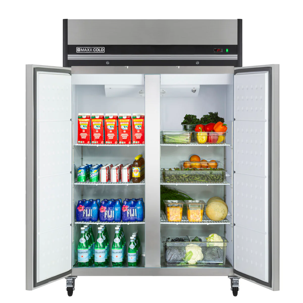 Maxx Cold X-Series Double Door Reach-In Refrigerator, Top Mount - Image 3