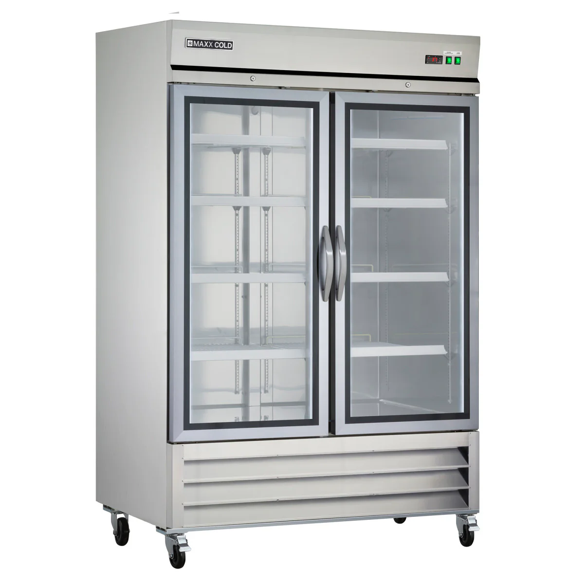 Maxx Cold X-Series Double Glass Door Reach-In Refrigerator