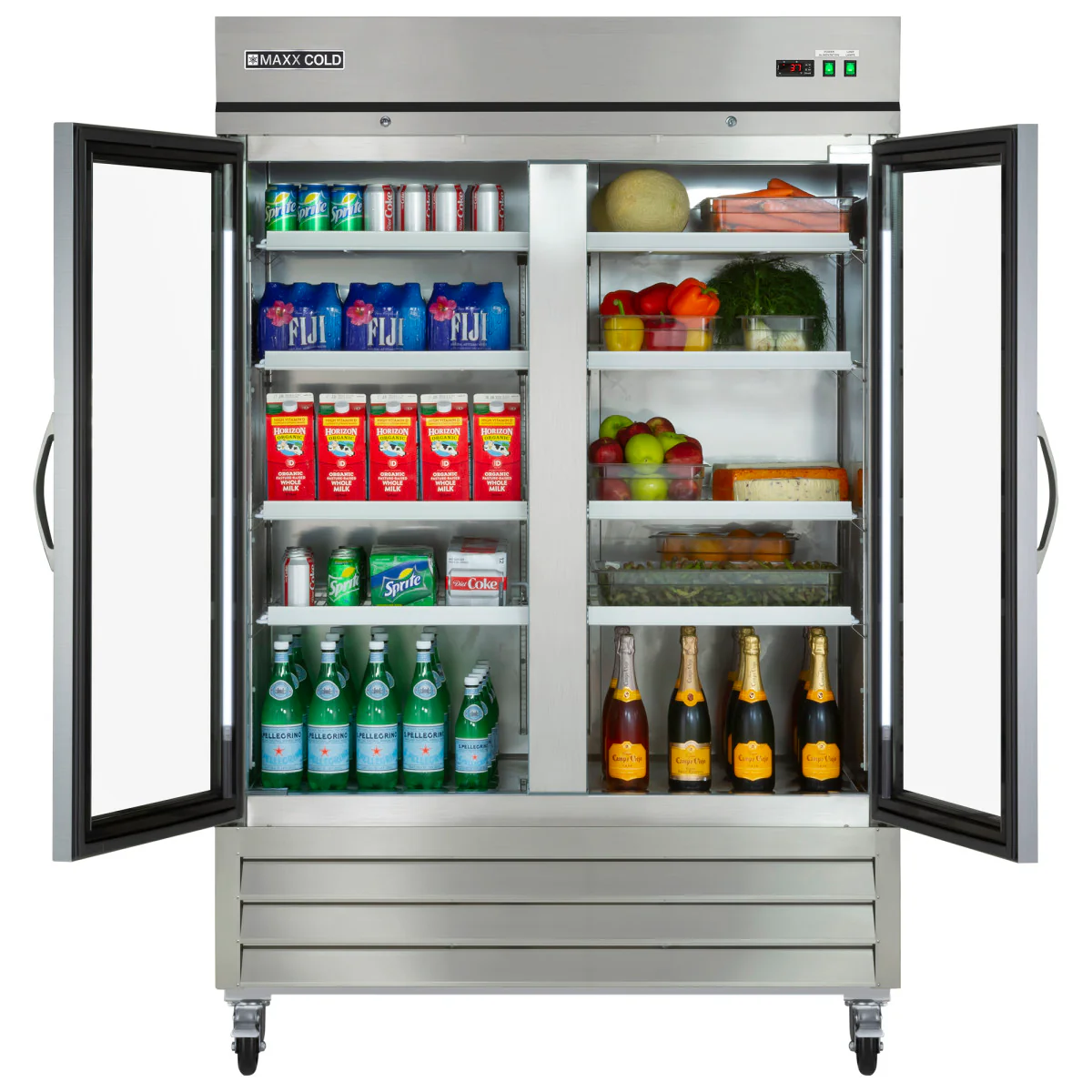 Maxx Cold X-Series Double Glass Door Reach-In Refrigerator - Image 2