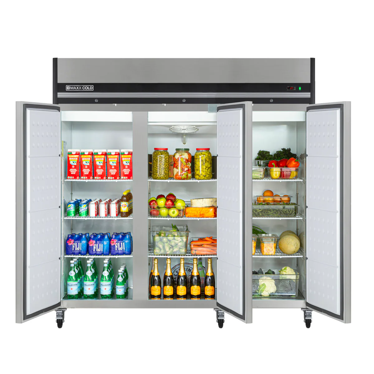 Maxx Cold X-Series Triple Door Reach-In Refrigerator, Top Mount - Image 3