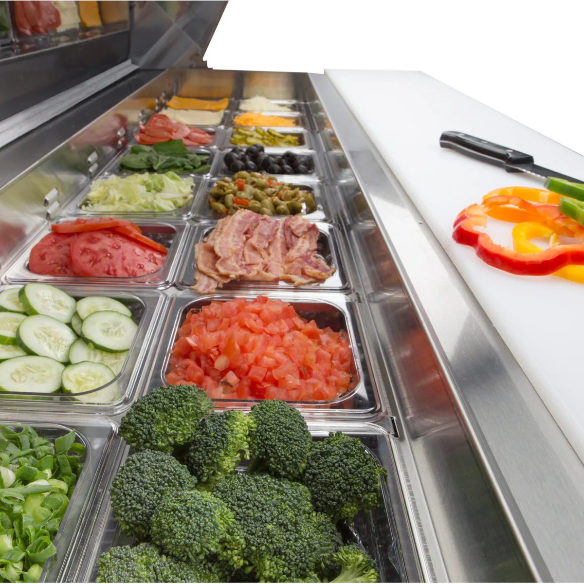 Maxx Cold X-Series Two-Door Refrigerated Sandwich and Salad Prep Station - Image 6