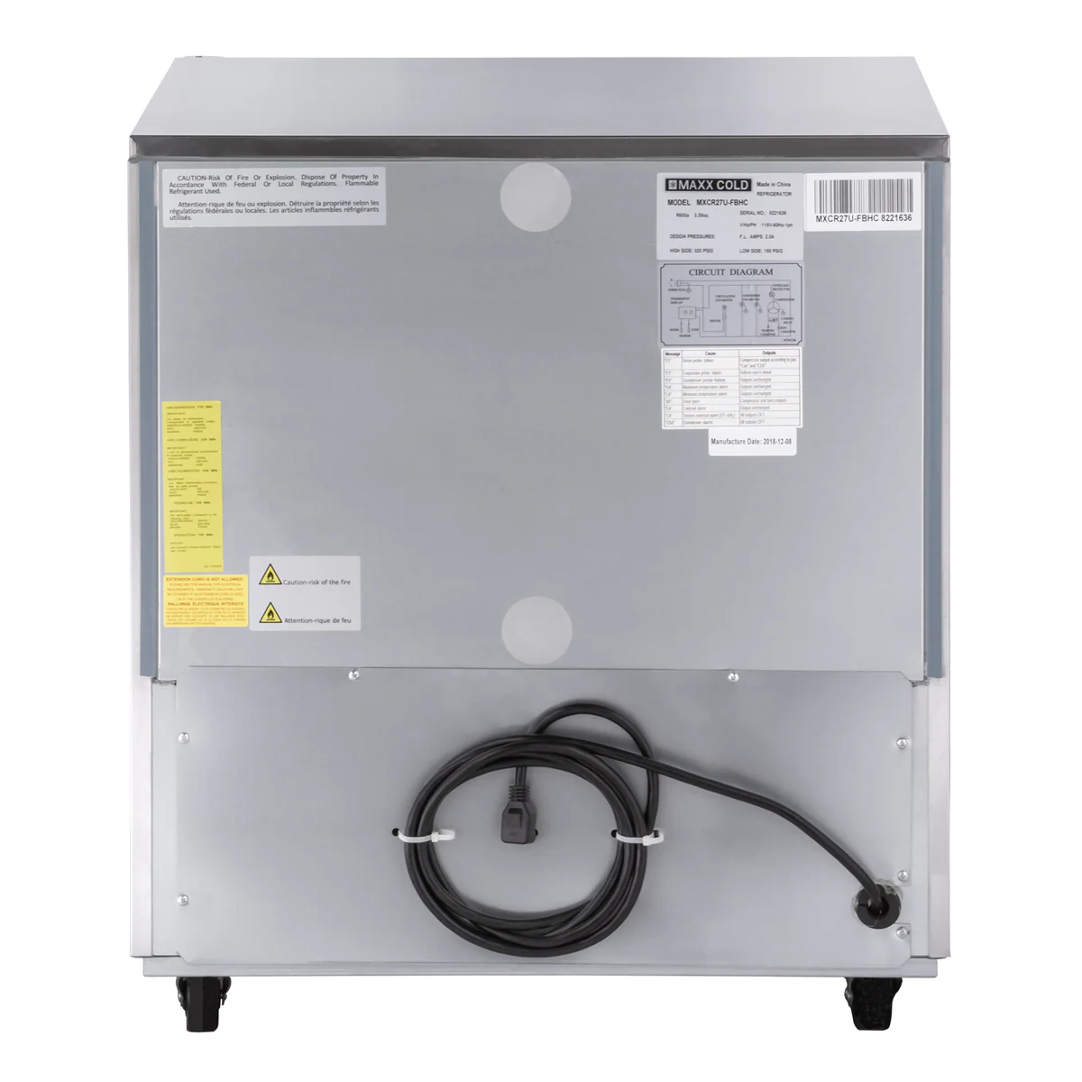 MXCR27U-FBHC Compact Undercounter Refrigerator - 1 Door (6.5 Cu. Ft.) - Image 7